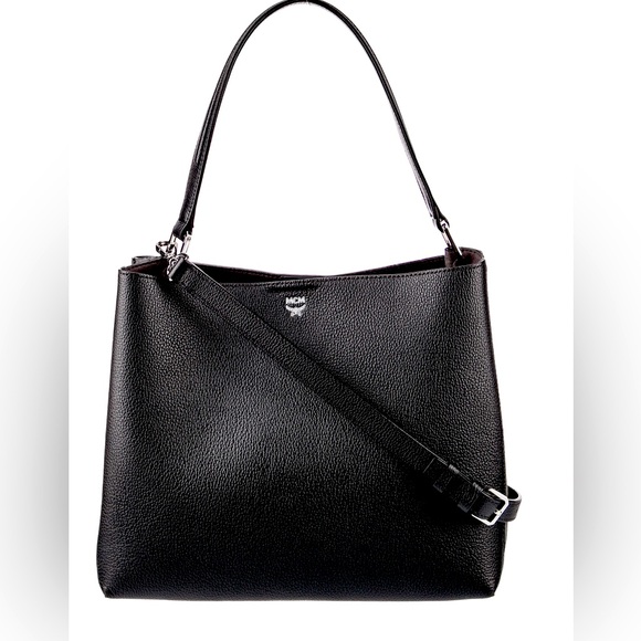 MCM Medium Sarah Hobo Bag in Black - Picture 1 of 10